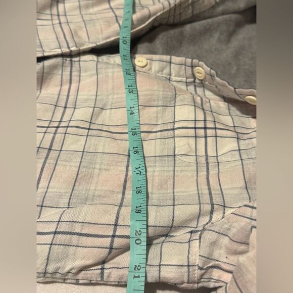 Lot of 2 L.L. BEAN W MED. Plaid Flannel Fleece Lined But Down & Waffle knittop - Picture 6 of 13